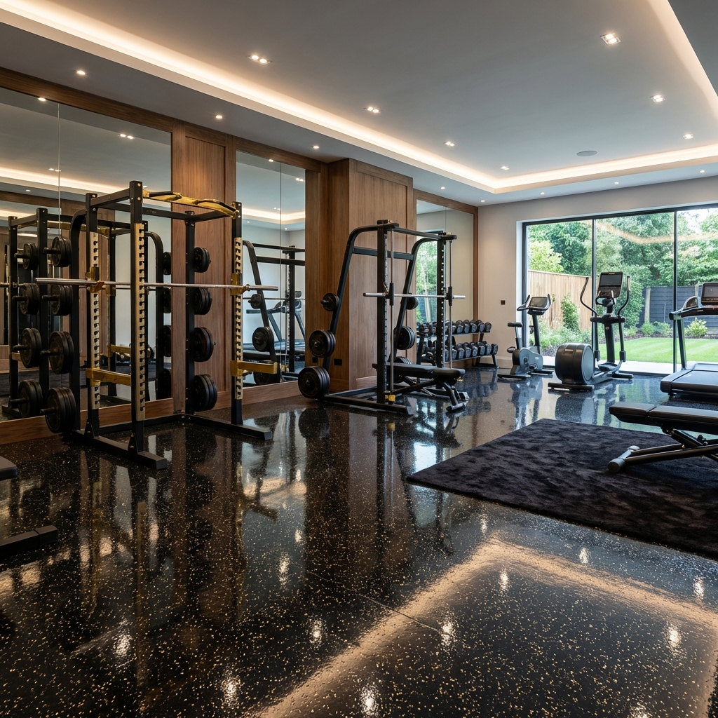 Home gym epoxy floor